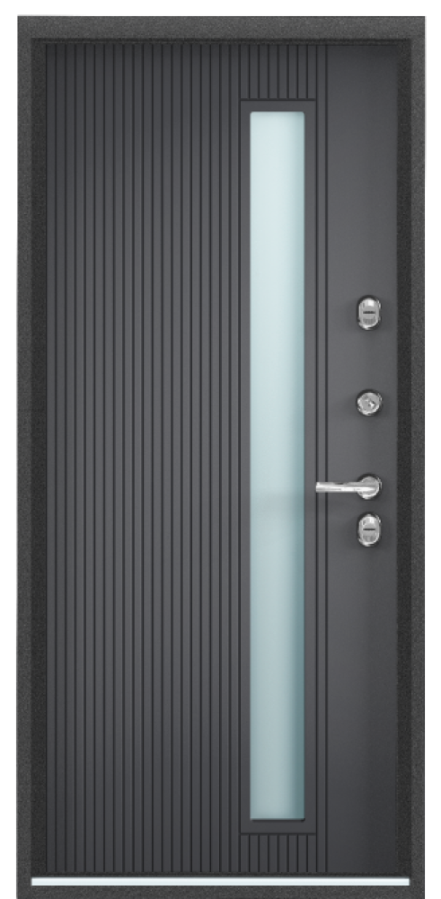 Входная дверь SNEGIR 20F MP Темно-серый букле графит / Белый (арт. КТ Белый)