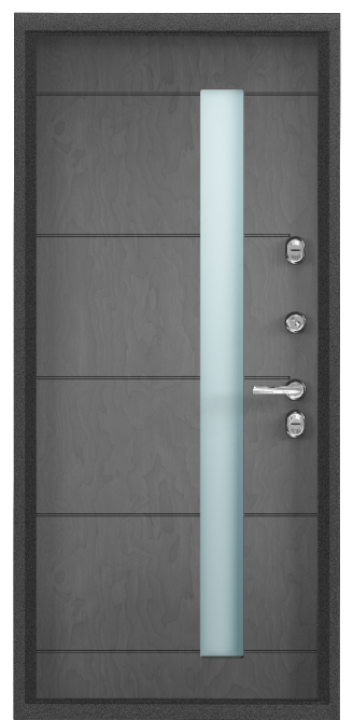 Входная дверь SNEGIR 20F MP Букле коричневый / ПВХ Бетон известковый