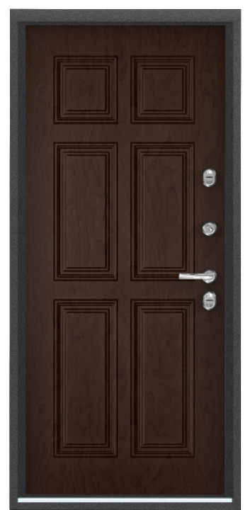 Входная дверь SNEGIR 20F MP Темно-серый букле графит / ПВХ Бьянко