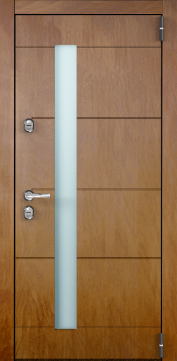 Входная дверь SNEGIR 20F MP Букле коричневый / ПВХ Ферро