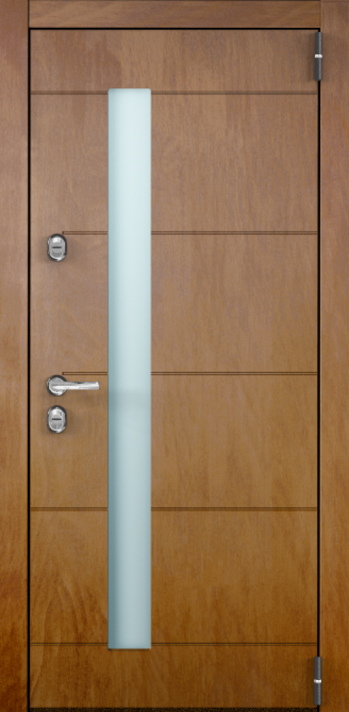 Входная дверь SNEGIR 20F MP Букле коричневый / ПВХ Ферро