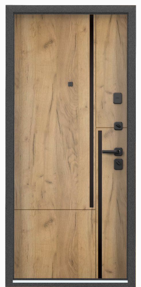 S.OMEGA PRO PP ПВХ Черная шагрень / ПВХ Дуб крафт золотой