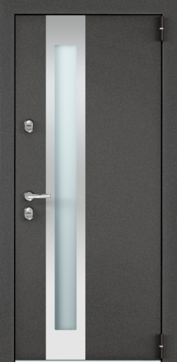 Входная дверь SNEGIR 20F MP Букле коричневый / ПВХ Лиственница крем