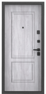 S.OMEGA PRO MP Темно-серый букле графит / ПВХ Санторини белый