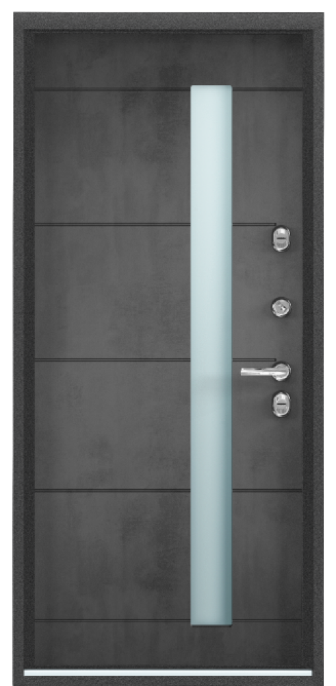 Входная дверь SNEGIR 20F MP Букле коричневый / ПВХ Лиственница темная