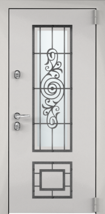 Входная дверь SNEGIR 20F MP Букле коричневый / ПВХ Крема