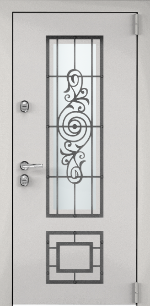 Входная дверь SNEGIR 20F MP Букле коричневый / ПВХ Крема