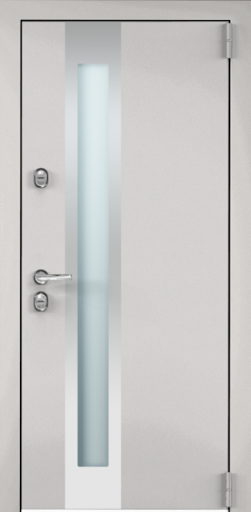 Входная дверь SNEGIR 20F MP Букле коричневый / ПВХ Лиственница темная