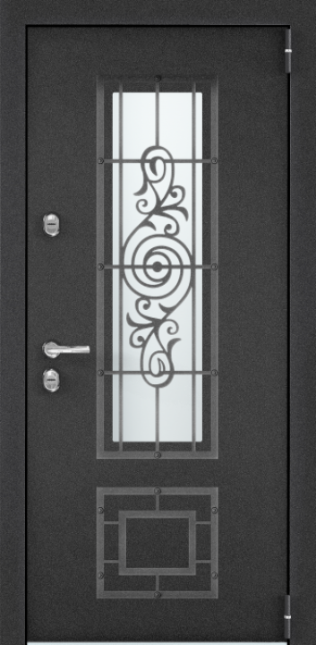 Входная дверь SNEGIR 20F MP Темно-серый букле графит / Белый (арт. КТ Белый)