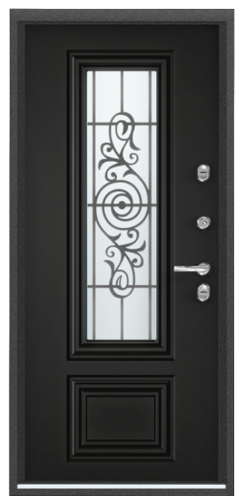 Входная дверь SNEGIR 20F MP Темно-серый букле графит / Белый (арт. КТ Белый)