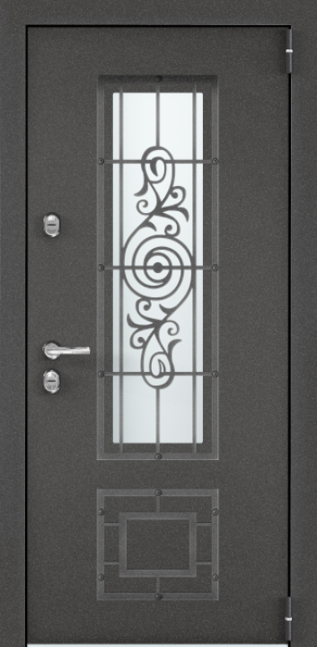Входная дверь SNEGIR 20F MP Темно-серый букле графит / ПВХ Ферро