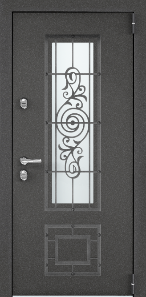 Входная дверь SNEGIR 20F MP Темно-серый букле графит / ПВХ Ферро