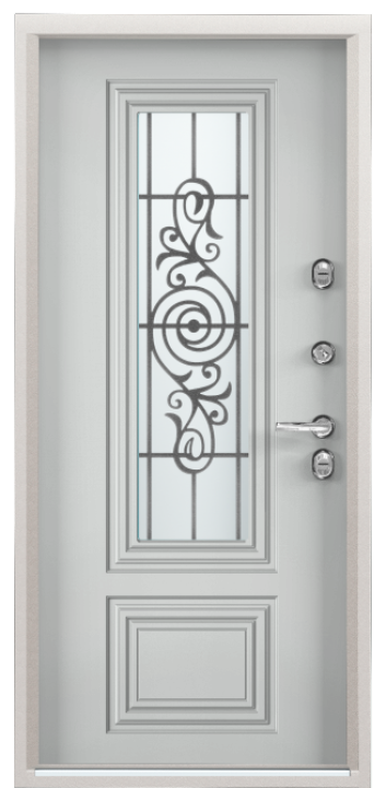 Входная дверь SNEGIR 20F MP Букле коричневый / ПВХ Крема