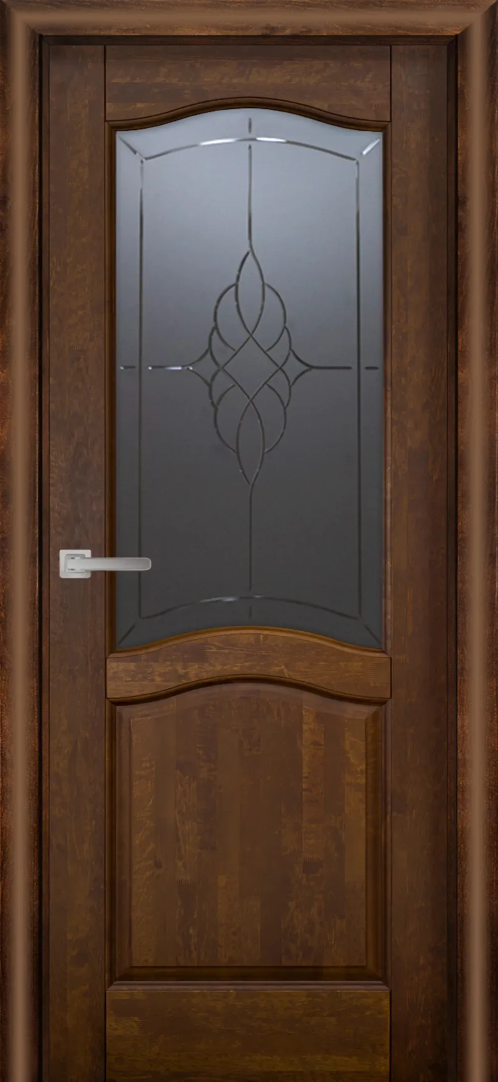 Юркас Лео м. ДО графит с фрезеровкой Античный орех